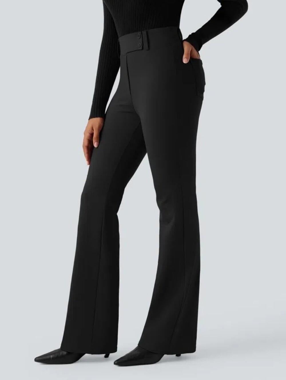 Halara Flex™ DayStretch High Waisted Flare Work Pants with Pockets Small Tall